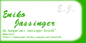 eniko jassinger business card